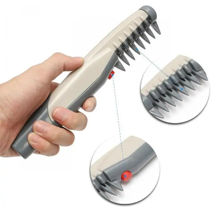 Electric pet grooming brush for a shiny, healthy coat with quiet and gentle grooming