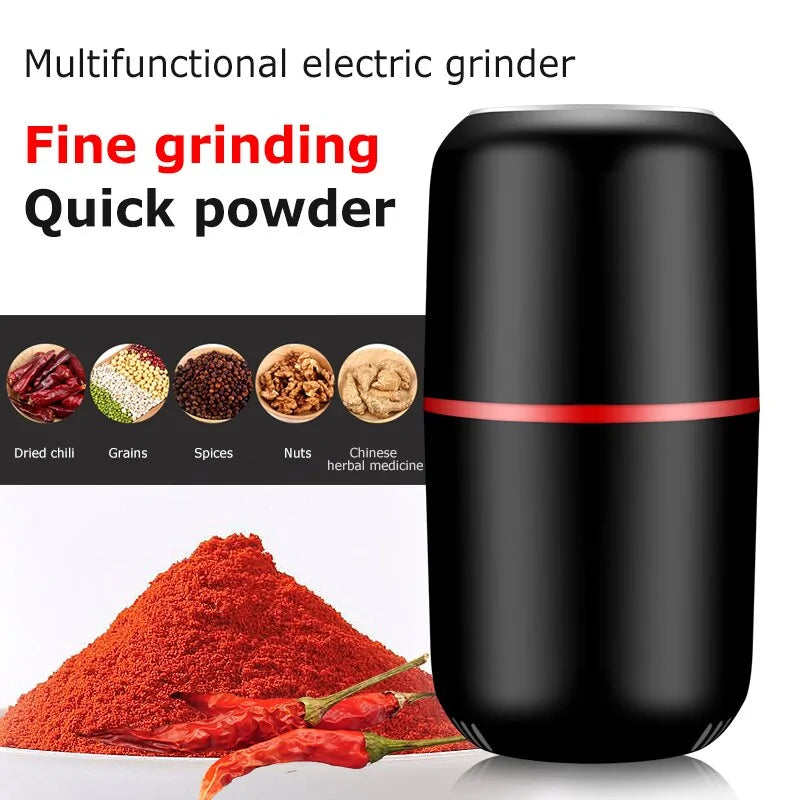 Multi-purpose electric grinder by Krystina Trendify for grinding coffee, spices, herbs, and nuts