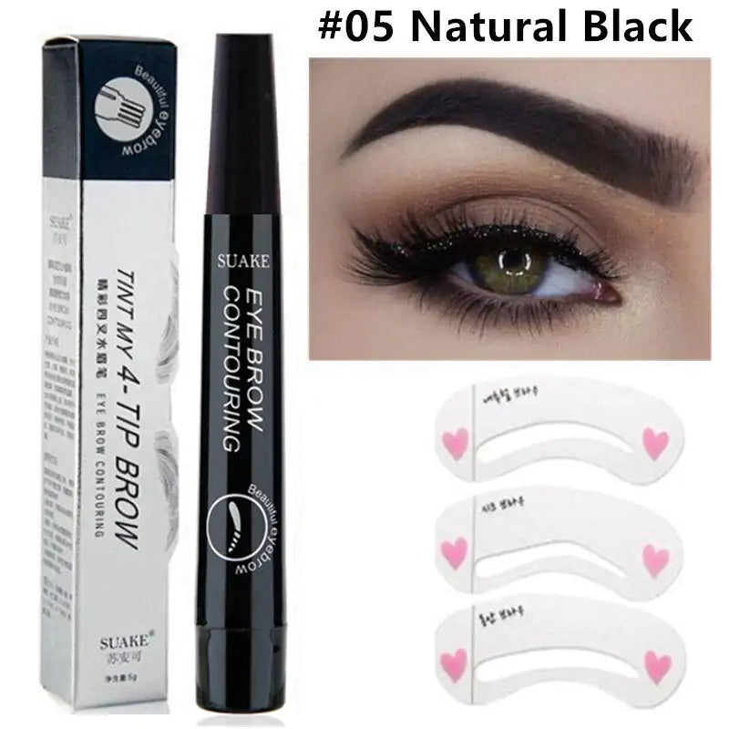 Waterproof Natural Eyebrow Pencil for smudge-proof, defined brows