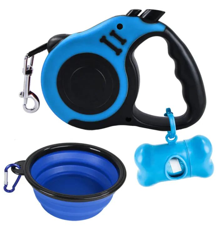 Pet leash, foldable bowl, and bag dispenser organizer by Krystina Trendify