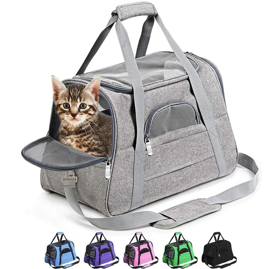 Pet messenger carrier by Krystina Trendify with breathable mesh and padded straps