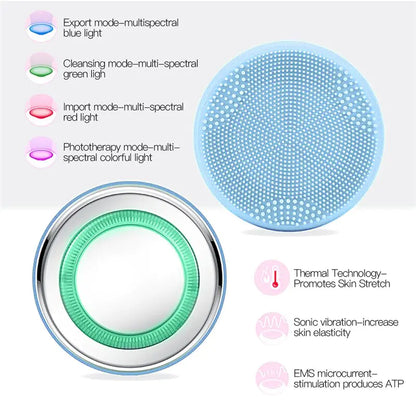 Silicone electric facial cleansing device by Krystina Trendify for smoother skin