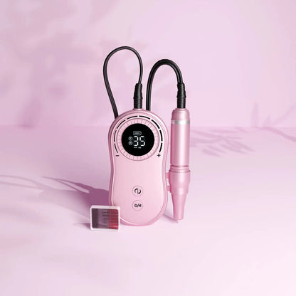 Professional nail drill by Krystina Trendify with up to 35,000 RPM, 10-hour battery, and quiet, vibration-free operation for flawless manicures.