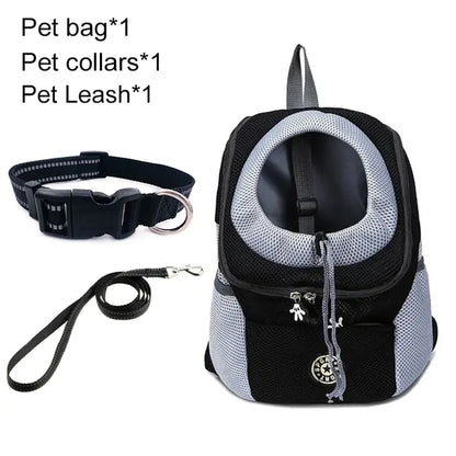 Pet travel carrier bag by Krystina Trendify with adjustable straps and spacious design