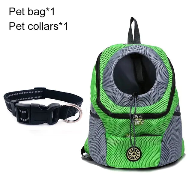 Pet travel carrier bag by Krystina Trendify with adjustable straps and spacious design