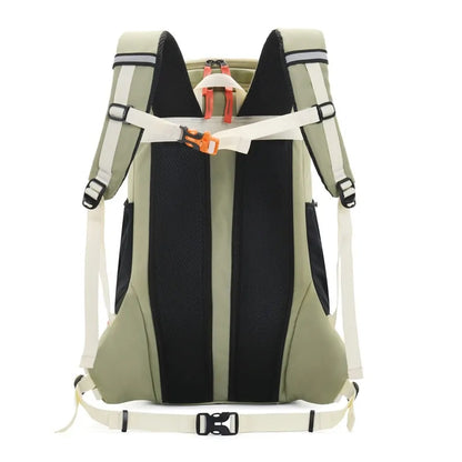 Waterproof outdoor travel bag with large capacity, durable material & versatile carrying options.
