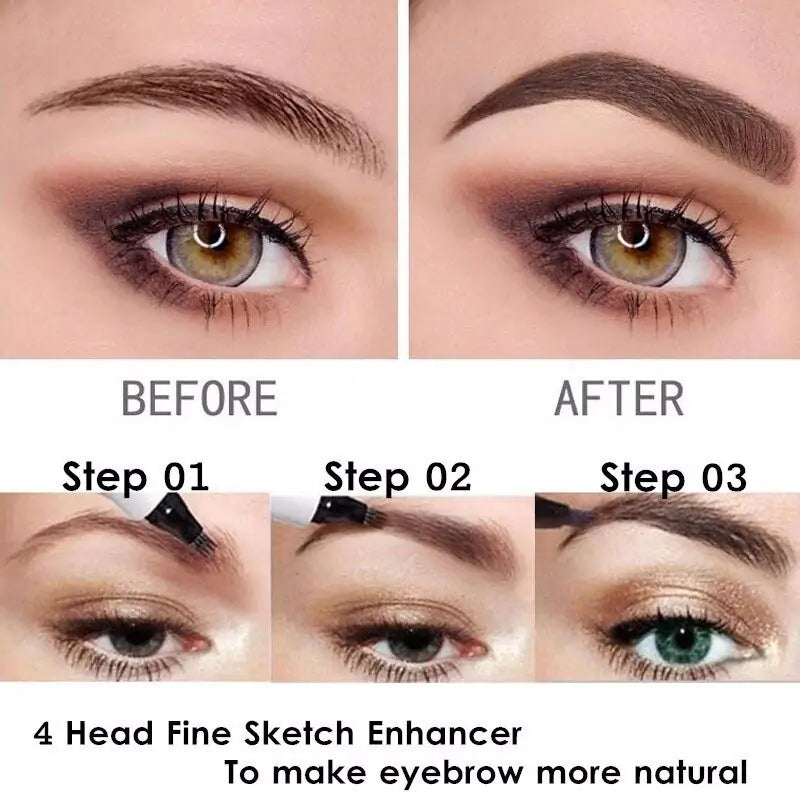 Waterproof Natural Eyebrow Pencil for smudge-proof, defined brows