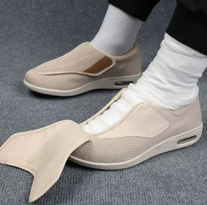 Wide-fit orthopedic shoes by Krystina Trendify, designed for foot thumb valgus with breathable materials, non-slip soles, and adjustable closures.