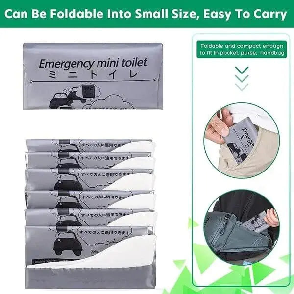 Compact emergency urinal bag for travel and outdoor use by Krystina Trendify