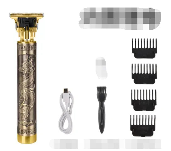 USB Electric Hair Clippers with multiple attachments and quiet motor for professional haircuts.