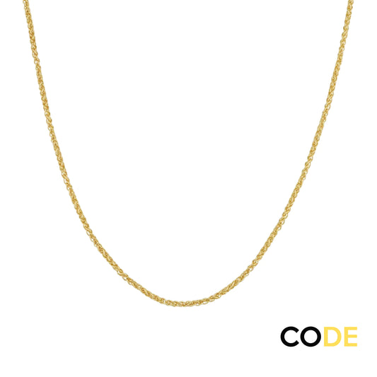 18K Gold-Plated Delicate Silver Chain by CODE, durable and versatile for any style