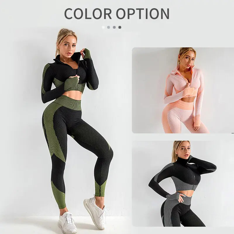 Comfortable and flexible sportswear tracksuit leggings by Krystina Trendify, perfect for workouts and everyday activities.