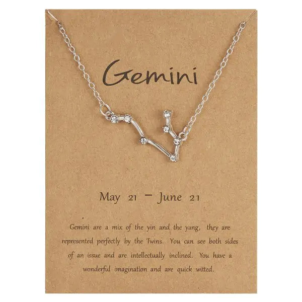 12 Constellation Zodiac Sign Necklace, perfect for astrology lovers