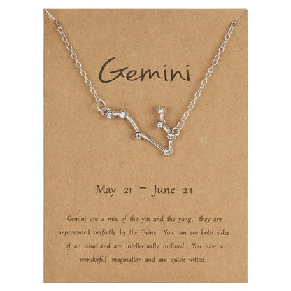 12 Constellation Zodiac Sign Necklace, perfect for astrology lovers