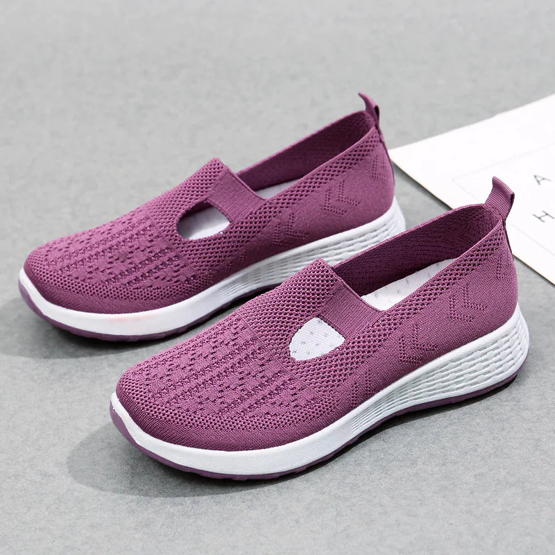 Breathable slip-on shoes with mesh upper and non-slip sole by Krystina Trendify for everyday wear and outdoor adventures.