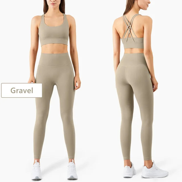 Seamless yoga set gym fitness clothing for women