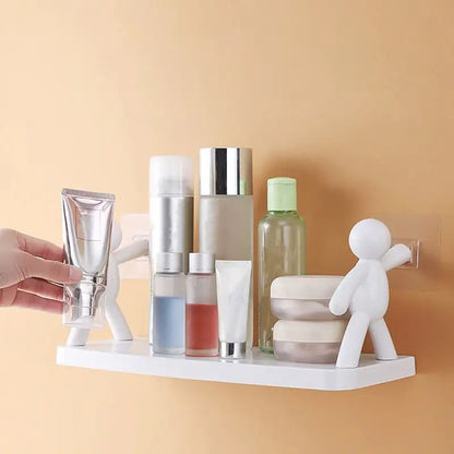 Sleek Bathroom Shelves Storage Rack Organizer by Krystina Trendify for decluttering and organizing towels, toiletries, and skincare essentials.