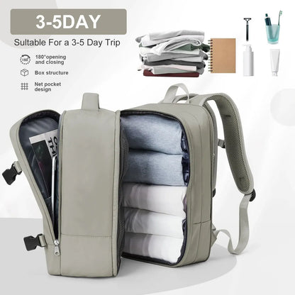 Expandable anti-theft travel backpack by Krystina Trendify