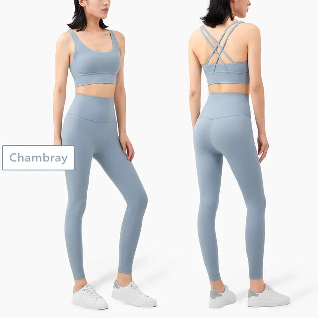 Seamless yoga set gym fitness clothing for women