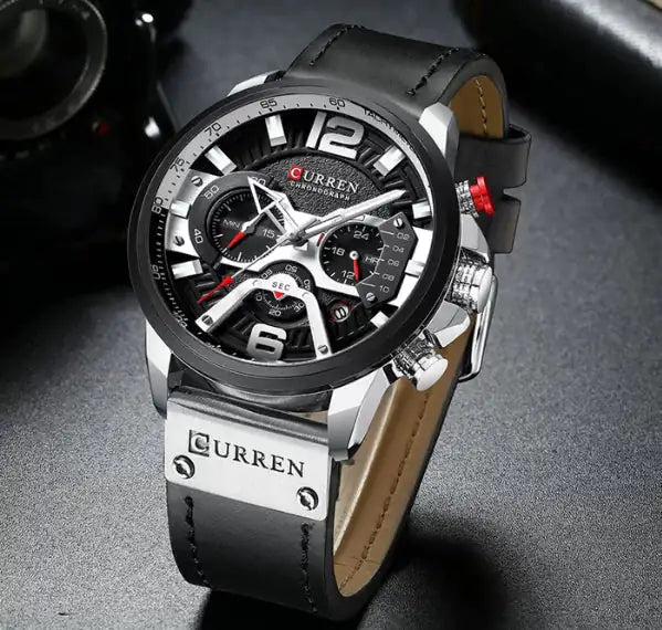 Curren Chrono Edition 2022 – Stylish men’s chronograph watch with a stainless steel case and luminous hands.