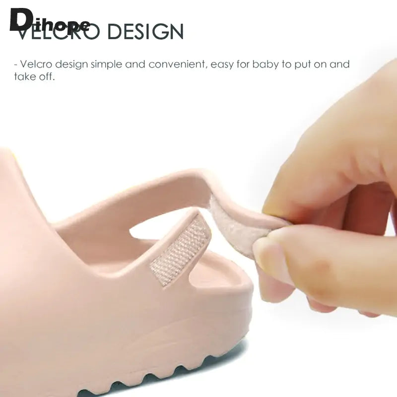 Breathable, non-slip baby slip-on sandals by Dihope in cute designs for sunny days.