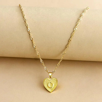 Initial Letter Heart Pendant Necklace – Personalized & Elegant Jewelry