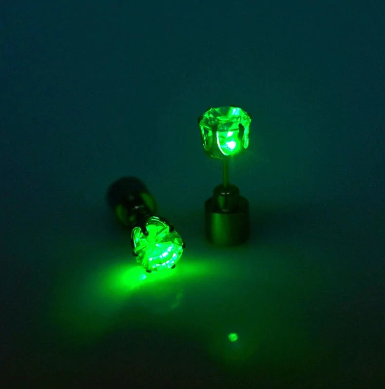 LED Light Stud Earrings, perfect for parties, festivals, and special occasions, adding glow and sparkle to your look.