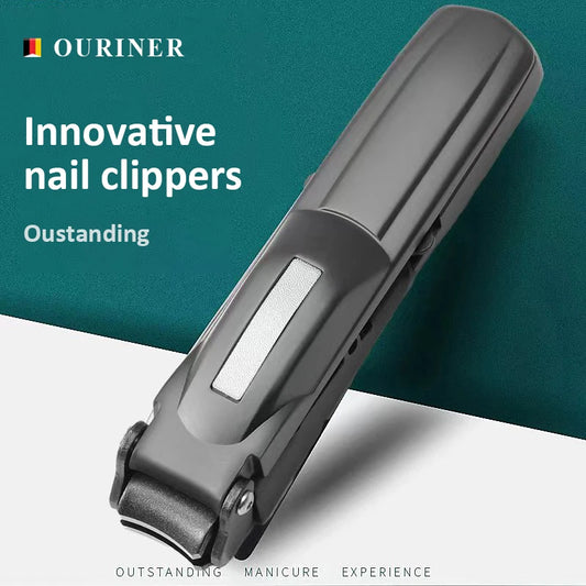 Stainless steel manicure kit by OURINER, featuring high-quality tools for precise trimming, shaping, and nail care for professional results.