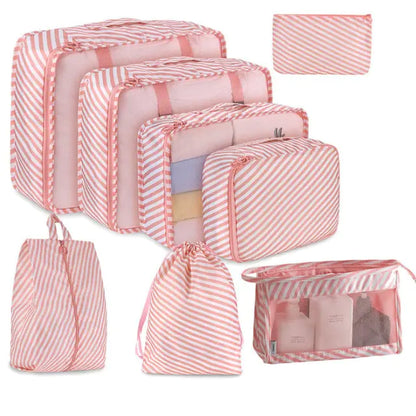 8-piece travel organizer set by Krystina Trendify for stress-free packing