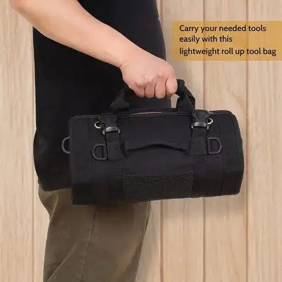 Durable tool roll bag organizer by Krystina Trendify for efficient tool storage and easy transport.