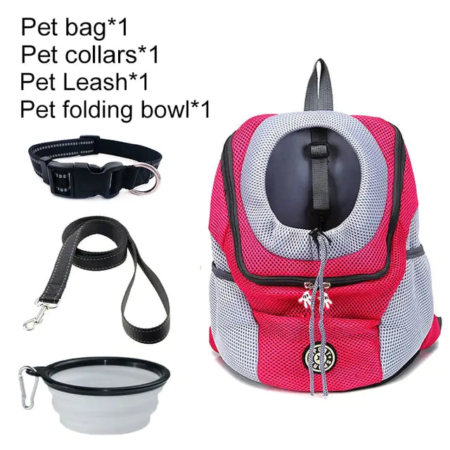 Pet travel carrier bag by Krystina Trendify with adjustable straps and spacious design