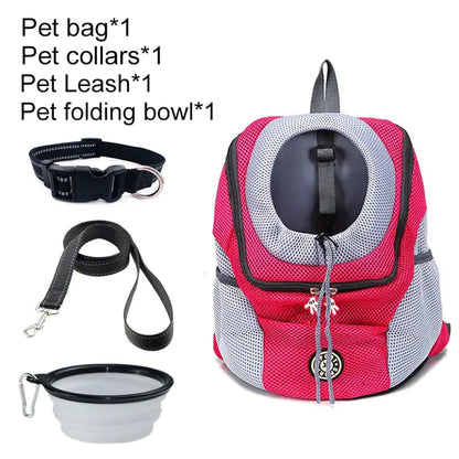 Pet travel carrier bag by Krystina Trendify with adjustable straps and spacious design